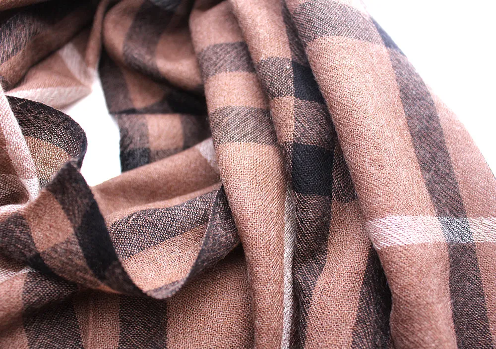 100% Exclusive Tartan Cashmere Stole from Nepal