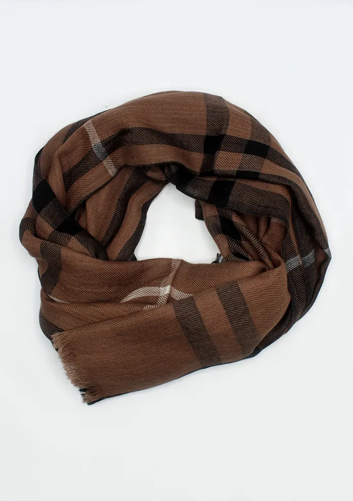 100% Exclusive Tartan Cashmere Stole from Nepal