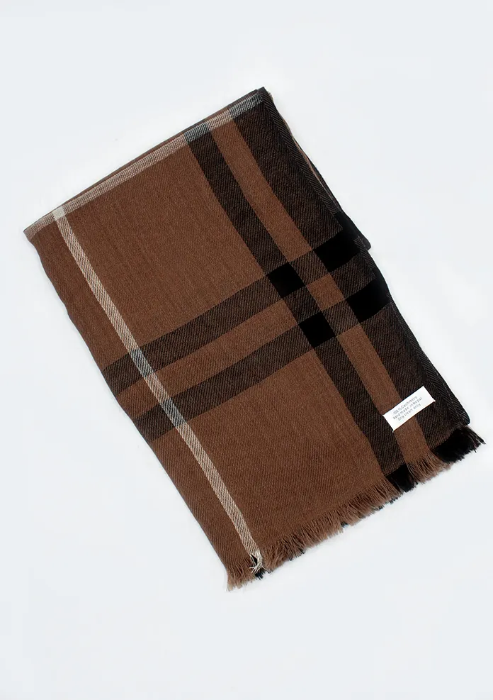 100% Exclusive Tartan Cashmere Stole from Nepal