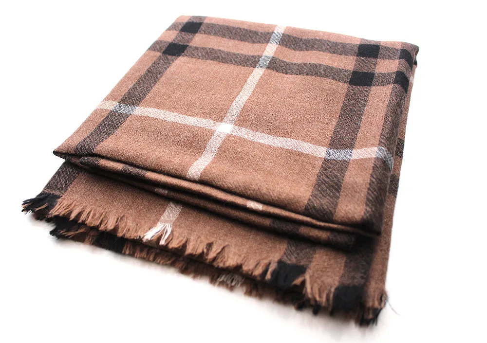 100% Exclusive Tartan Cashmere Stole from Nepal