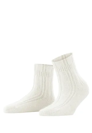 Angora Bedsock Fluffy Angora Blend Slipper Sock | Cream 47470-2049