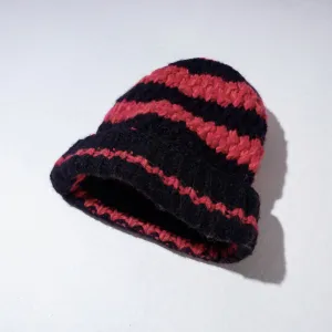 Black - Kullu Karishma Handwoven Pure Angora & Merino Wool Cap