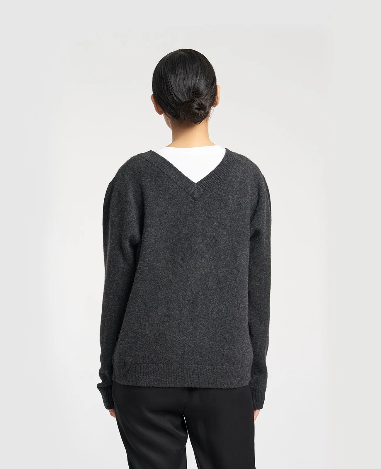 Cashmere Double V-Neck Sweater