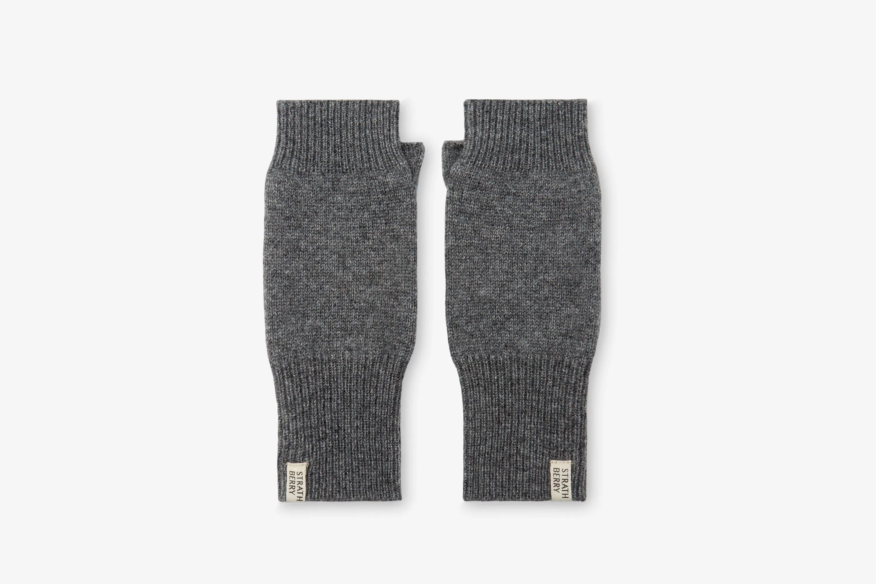 Cashmere Fingerless Gloves - Grey