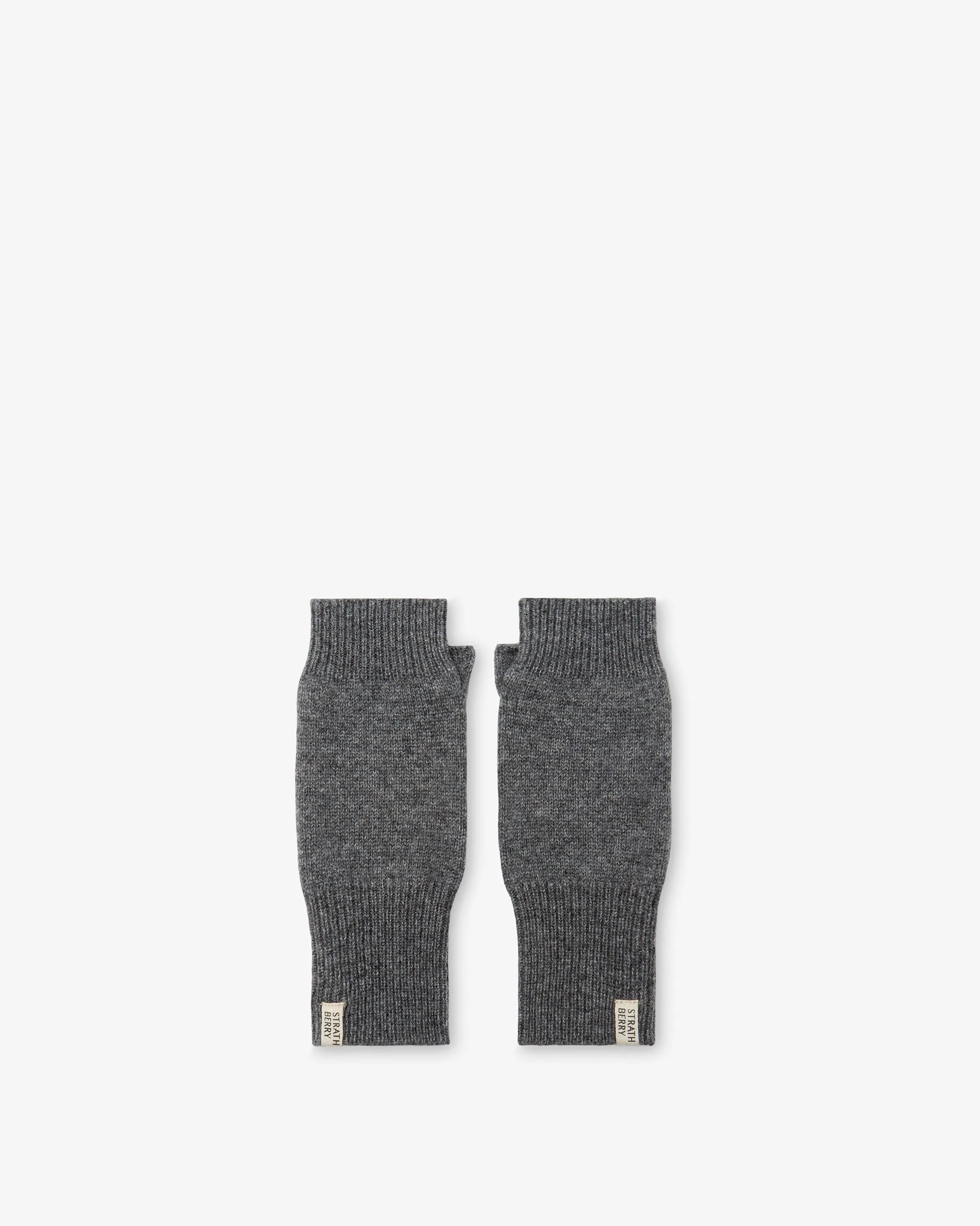 Cashmere Fingerless Gloves - Grey