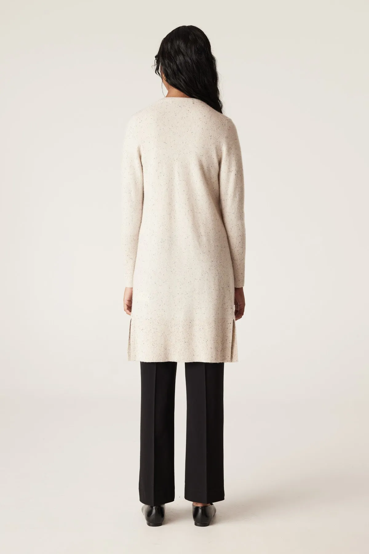 Cashwool Long Cardigan - Eggshell