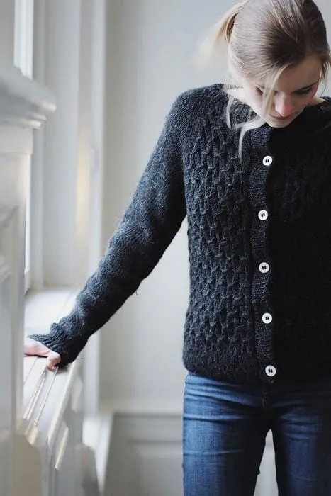 Classic Smocking Cardigan by PetiteKnit, knitting pattern