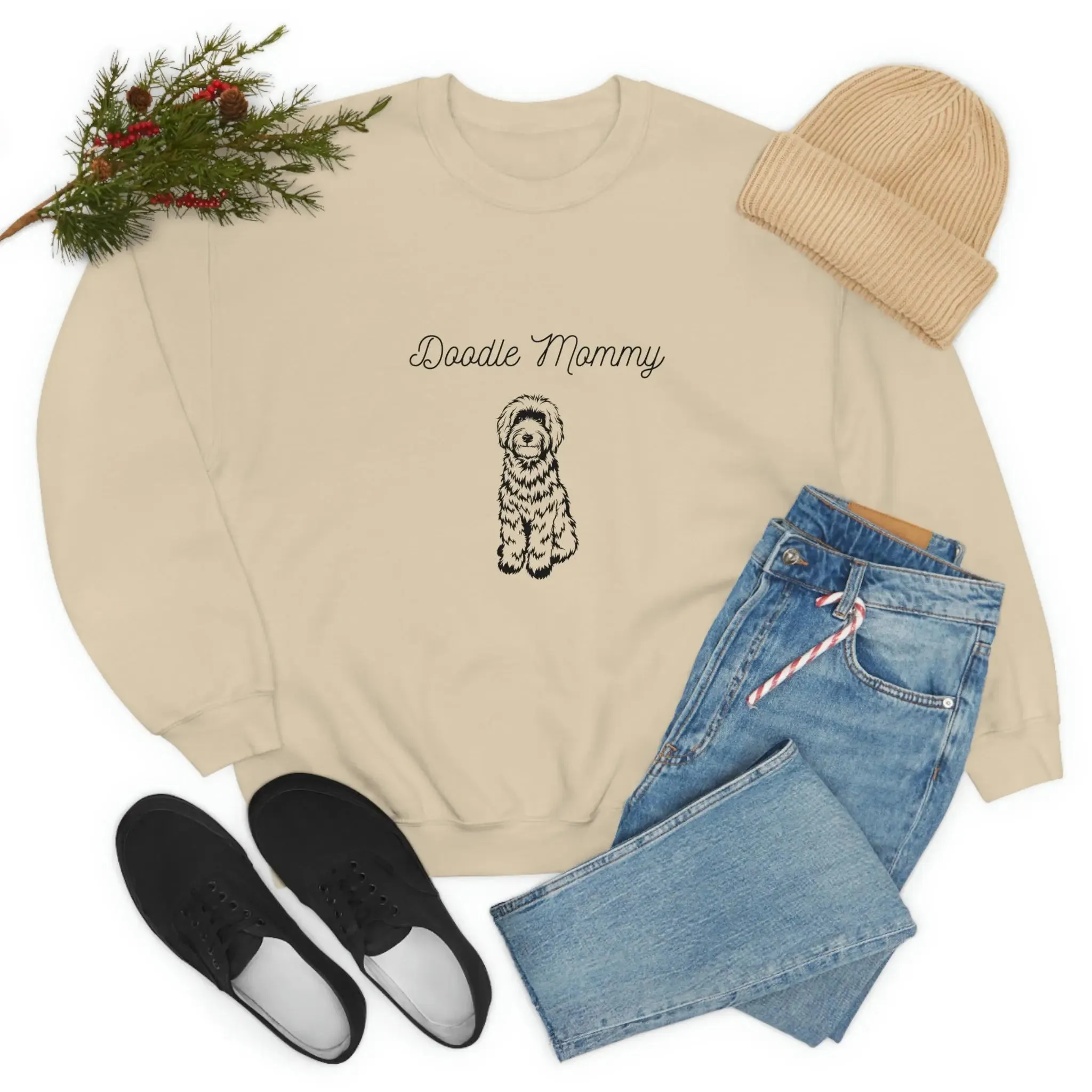 Cute Custom Doodle Mommy Comfy Sweatshirt Gift for Dog Mom Dog Lover Special Gift for Doodle Mom Minidoodle Goldendoodle