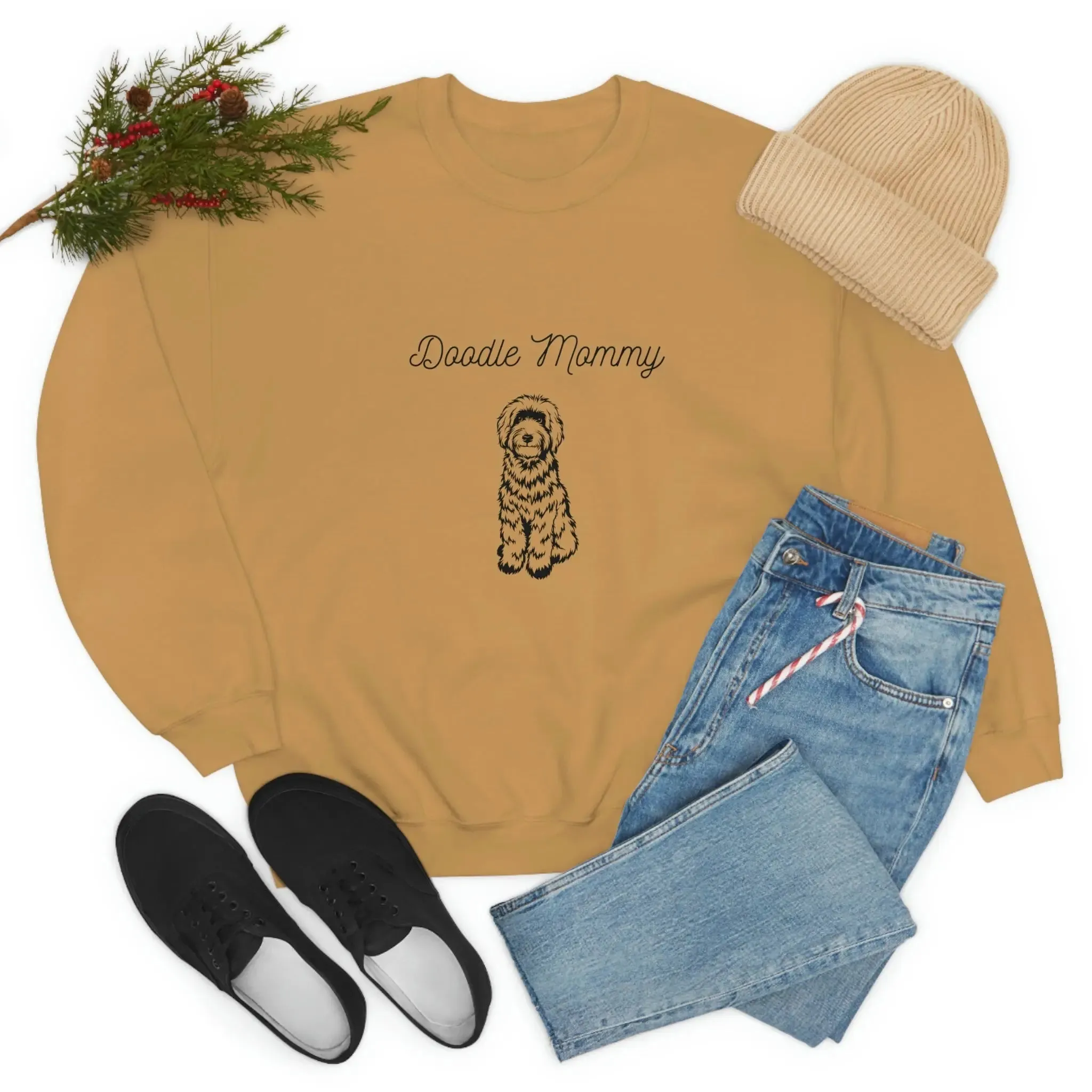 Cute Custom Doodle Mommy Comfy Sweatshirt Gift for Dog Mom Dog Lover Special Gift for Doodle Mom Minidoodle Goldendoodle