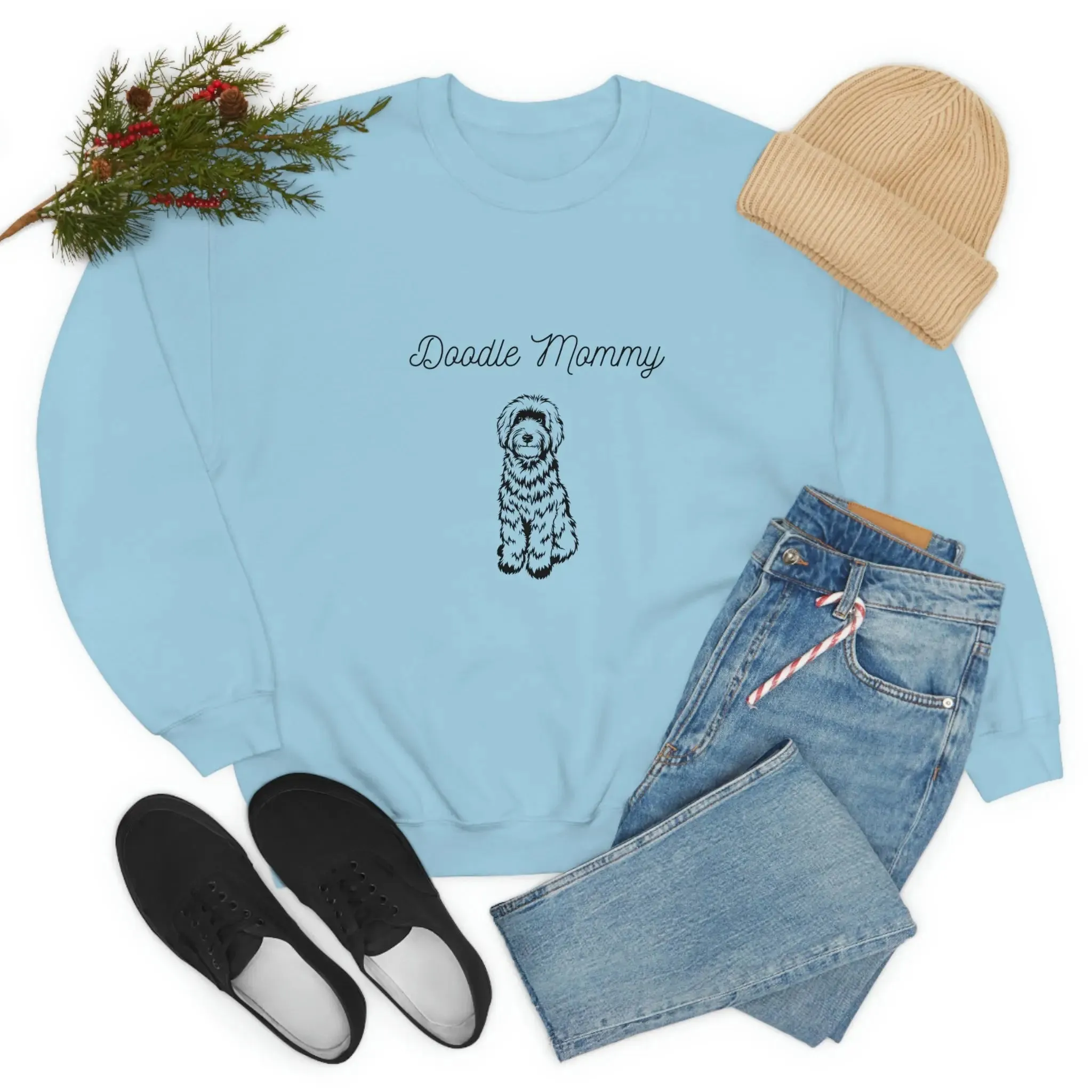 Cute Custom Doodle Mommy Comfy Sweatshirt Gift for Dog Mom Dog Lover Special Gift for Doodle Mom Minidoodle Goldendoodle