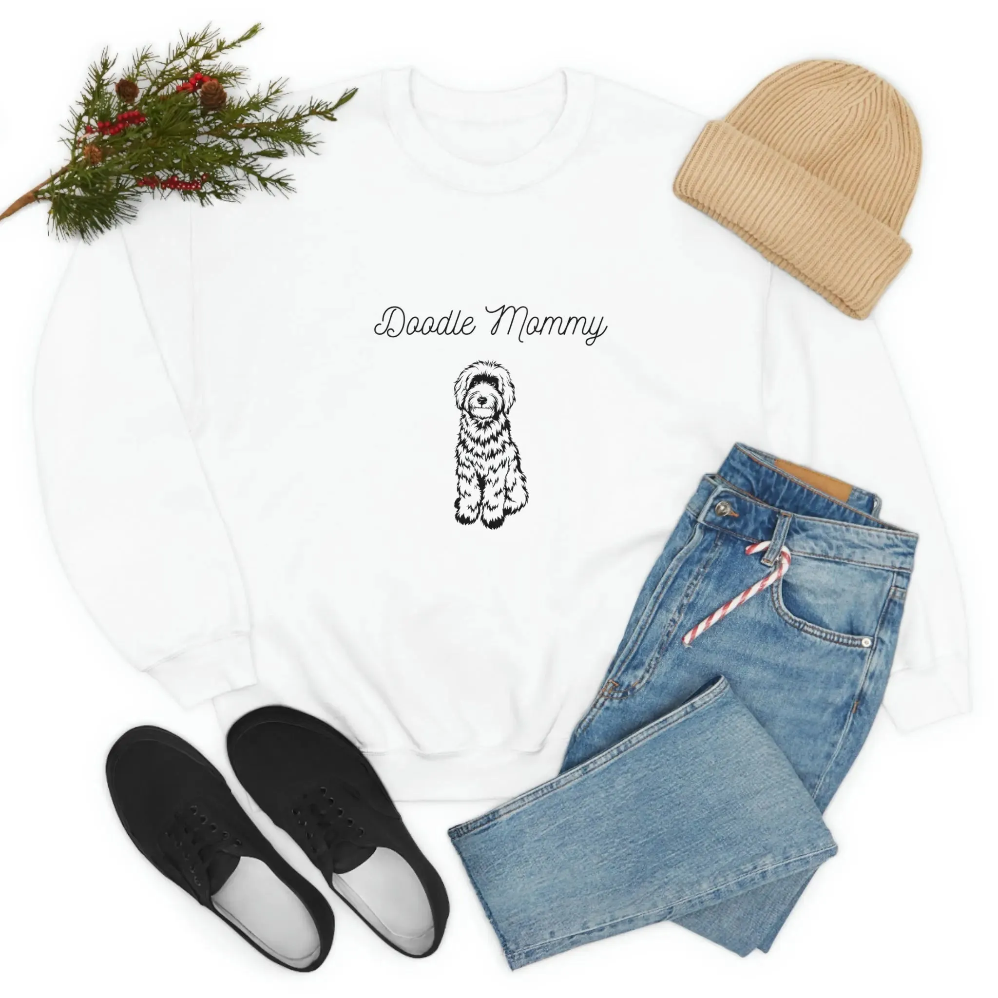 Cute Custom Doodle Mommy Comfy Sweatshirt Gift for Dog Mom Dog Lover Special Gift for Doodle Mom Minidoodle Goldendoodle