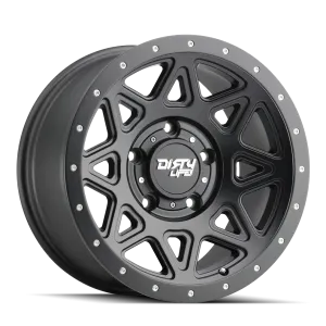 DIRTY LIFE 9305 | MATTE BLACK W/ MATTE BLACK LIP | 6x139.7 | 16x8 | 0mm