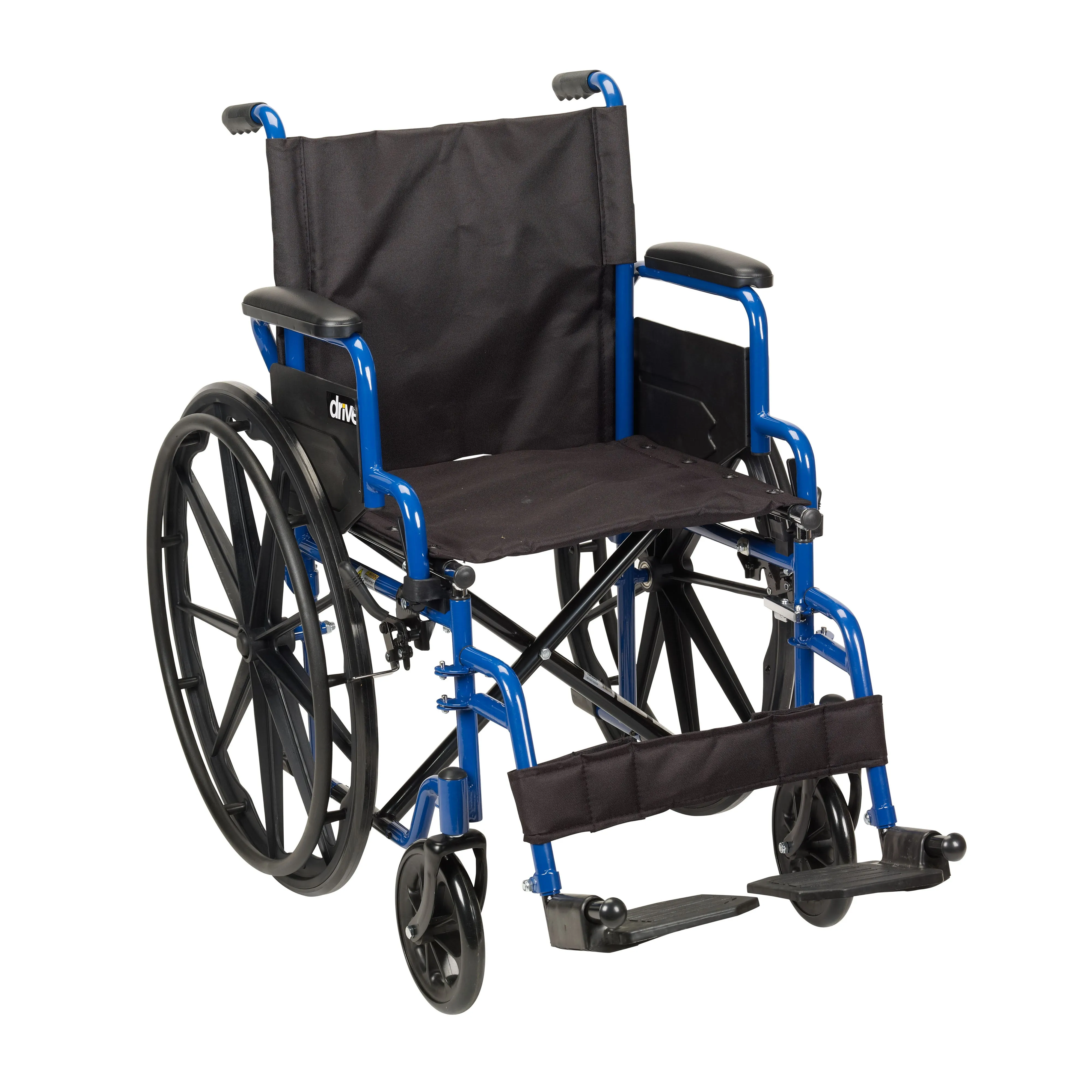 Drive Medical bls16fbd-sf Blue Streak Wheelchair with Flip Back Desk Arms, Swing Away Footrests, 16" Seat