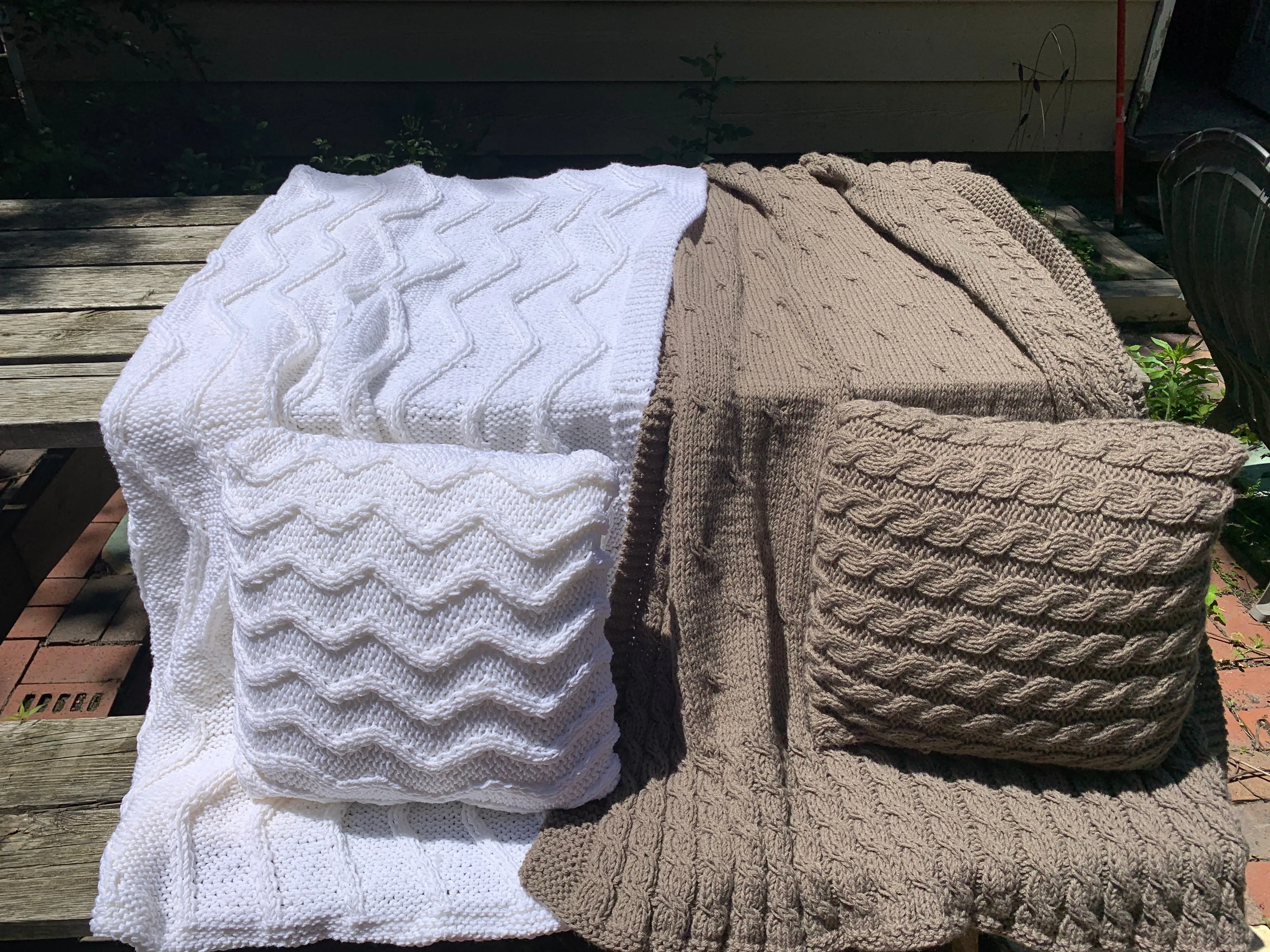 Hand Knit Blankets and Throws