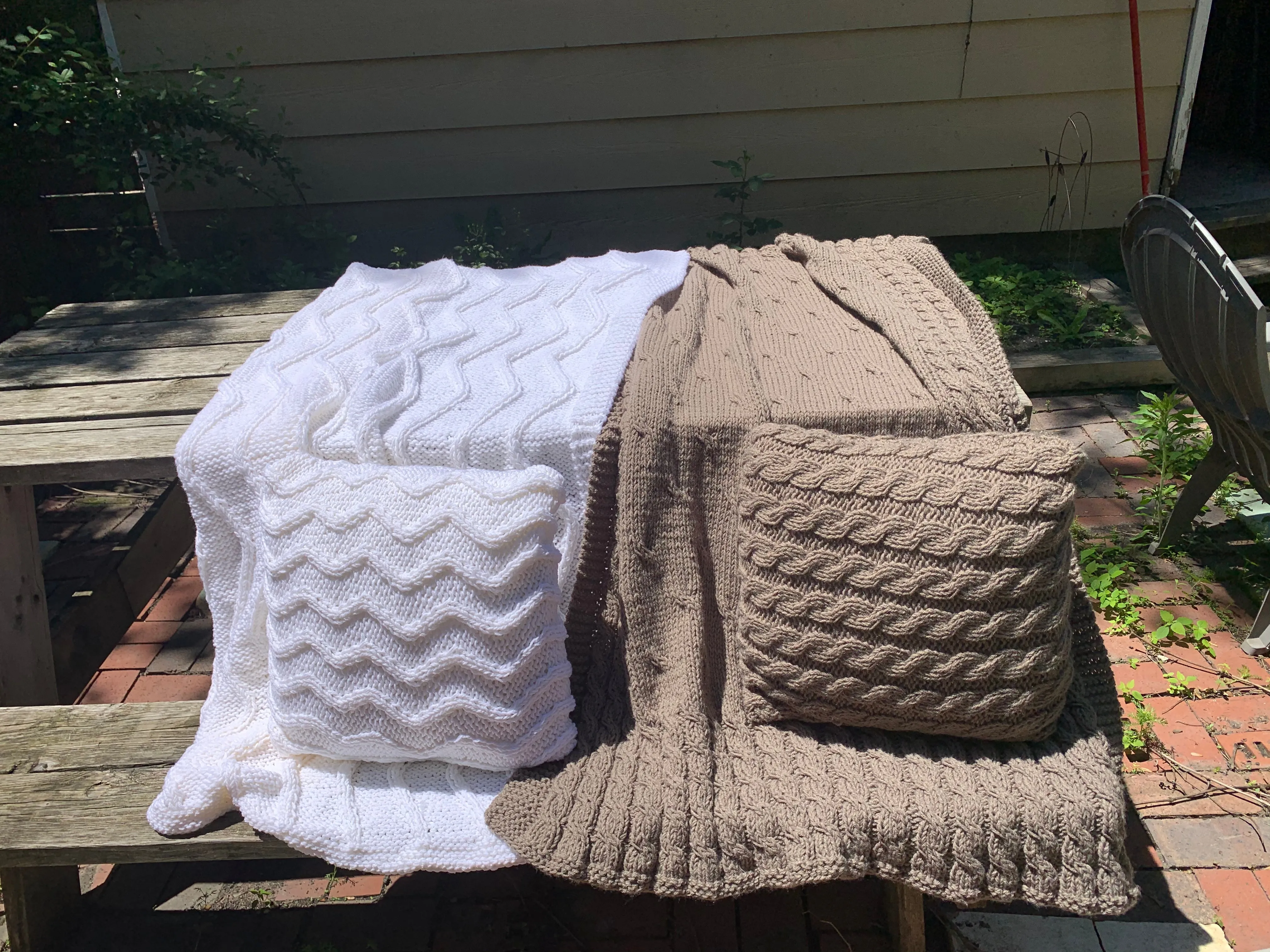 Hand Knit Blankets and Throws