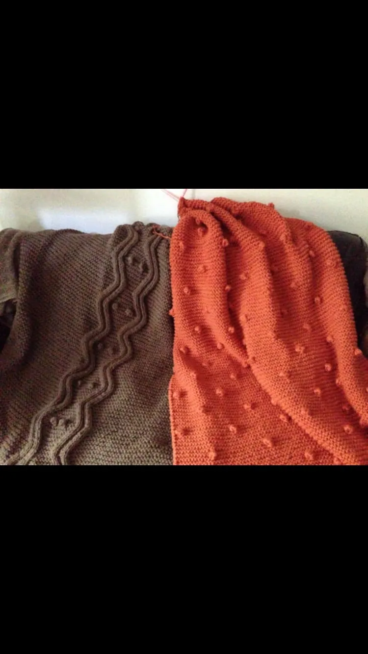 Hand Knit Blankets and Throws