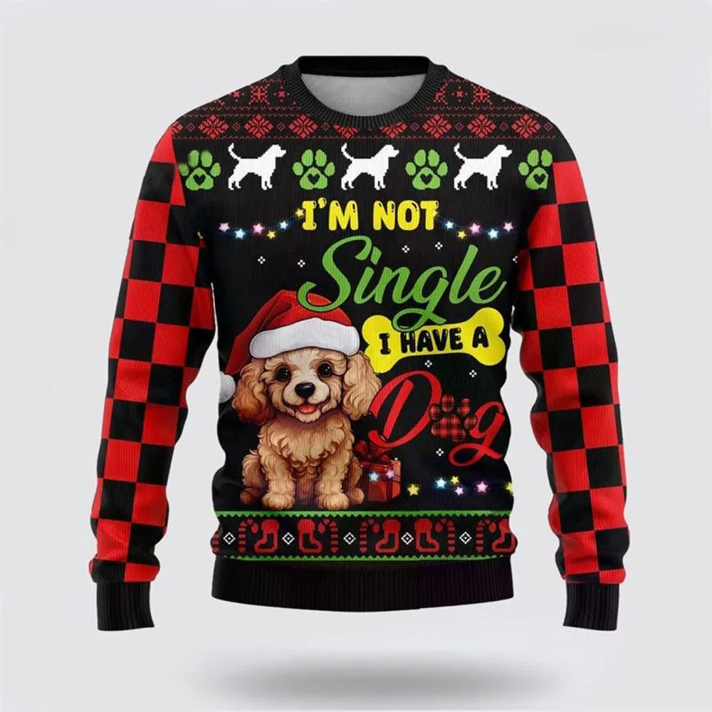 Happy Poodle Dog Ugly Christmas Sweater For Men And Women, Gift For Christmas, Best Winter Christmas Outfit