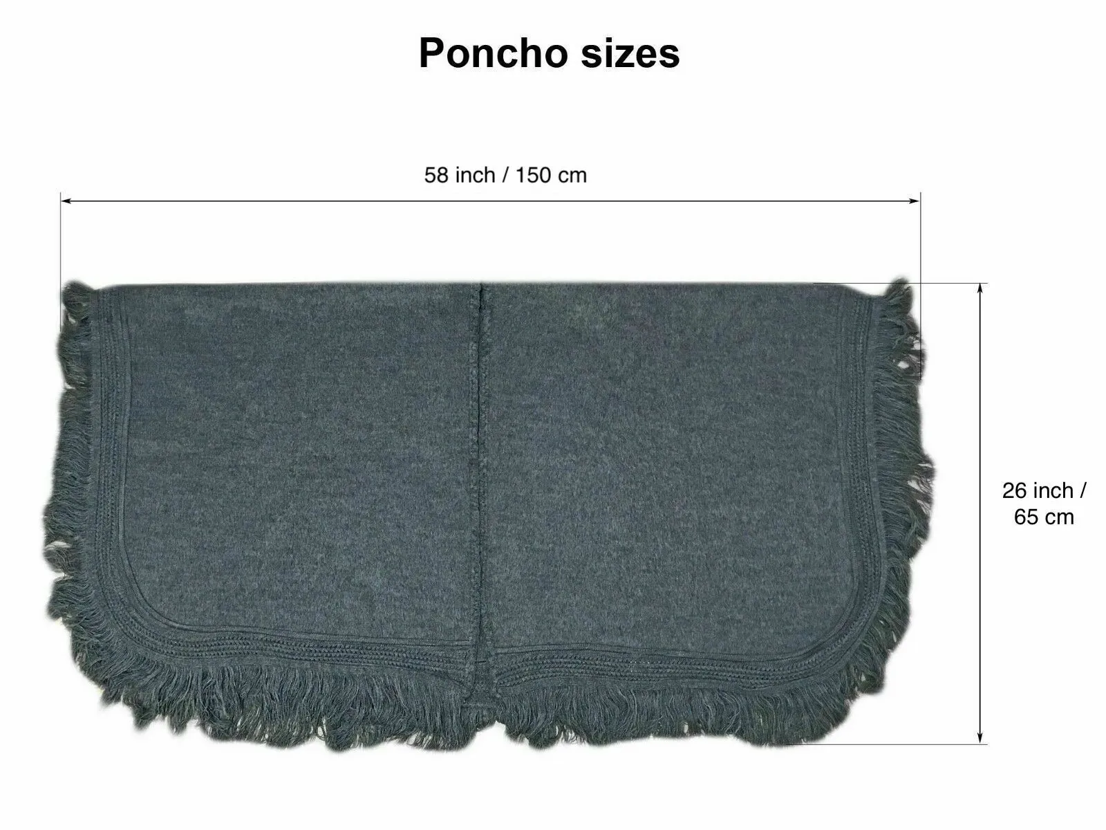 Kunchaim - Baby Alpaca Wool Poncho Cape Wrap - Solid - Unisex