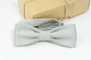 Light Gray wedding bow tie |  boys bow tie