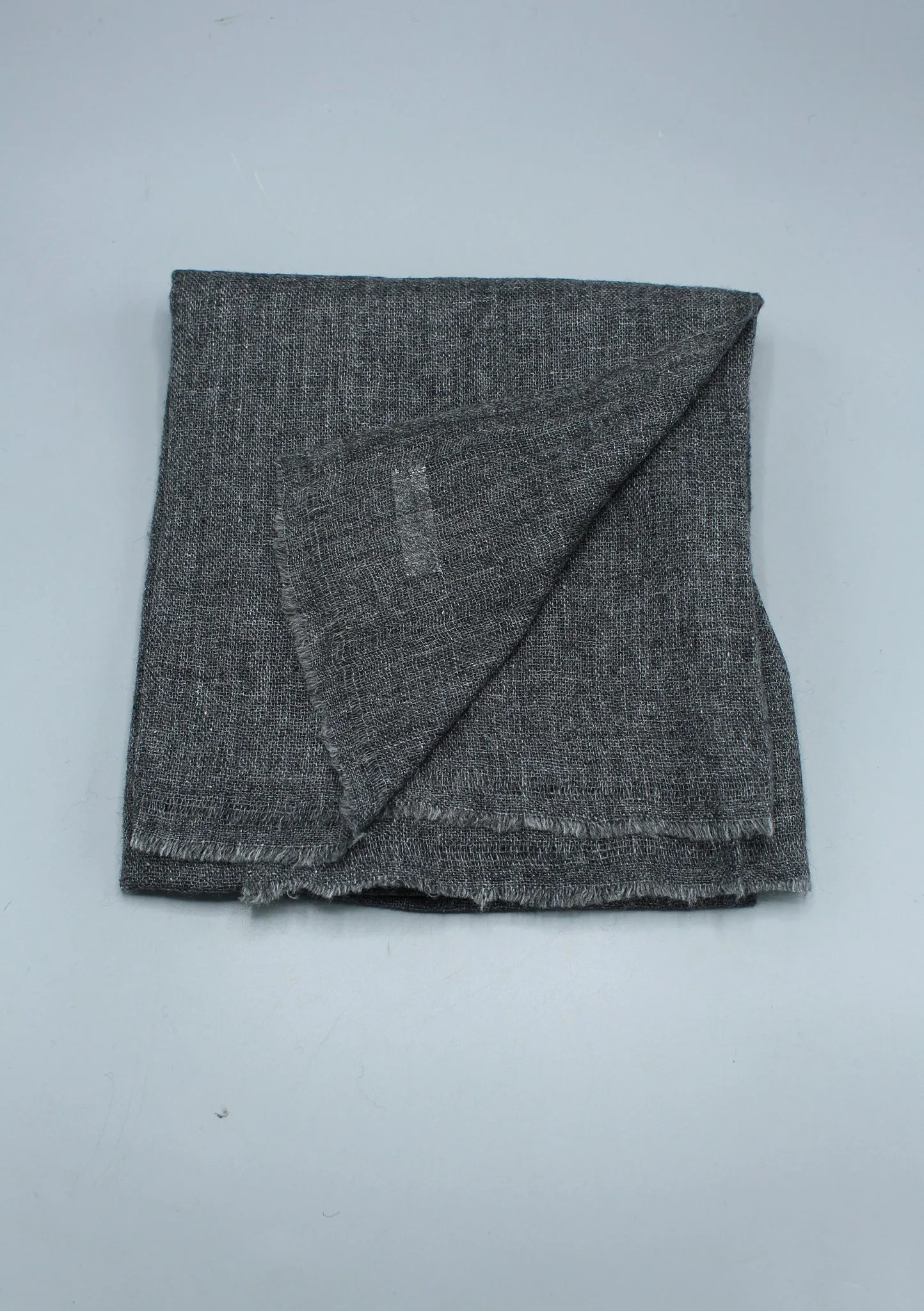 Natural Dark  Grey Soft Cashmere Shawl