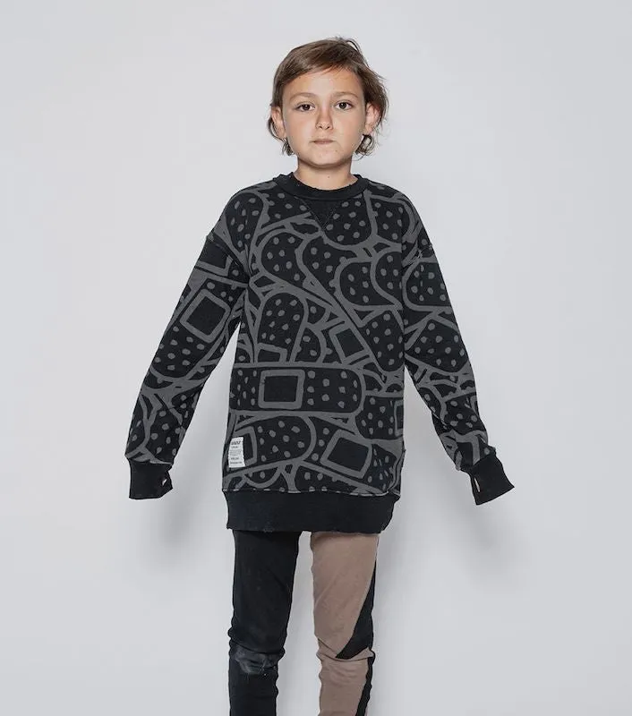 NUNUNU Bandaid Sweatshirt Black