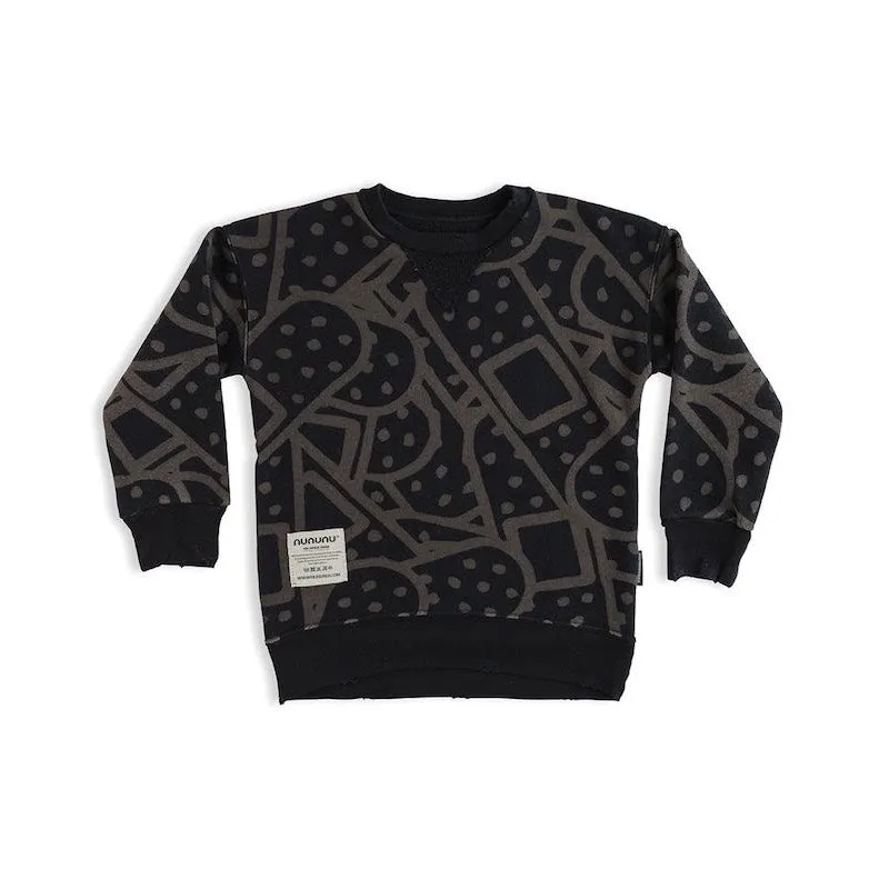 NUNUNU Bandaid Sweatshirt Black