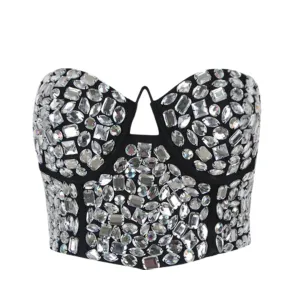 Pre Order:  Diamond-Encrusted Strapless Corset