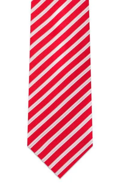 Racecar Red Striped Traditional Tie