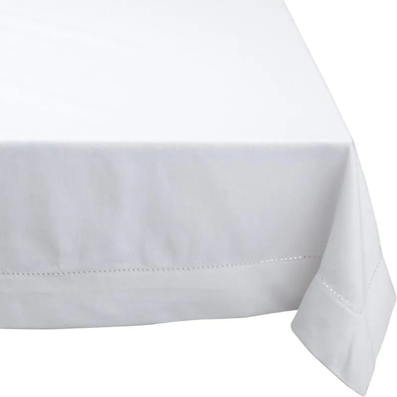 Rans Elegant Hemstitch White Tablecloth