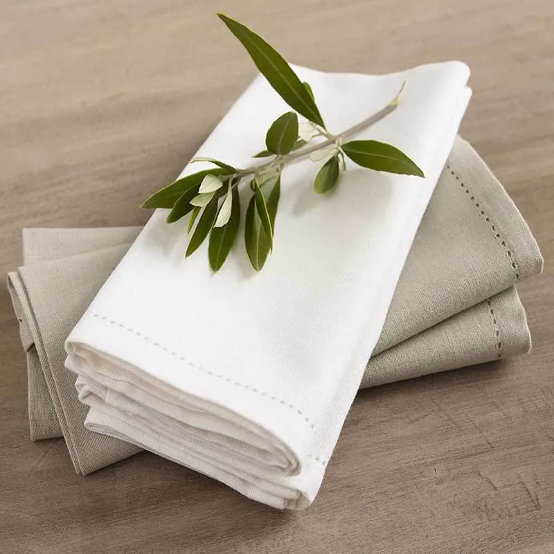 Rans Elegant Hemstitch White Tablecloth