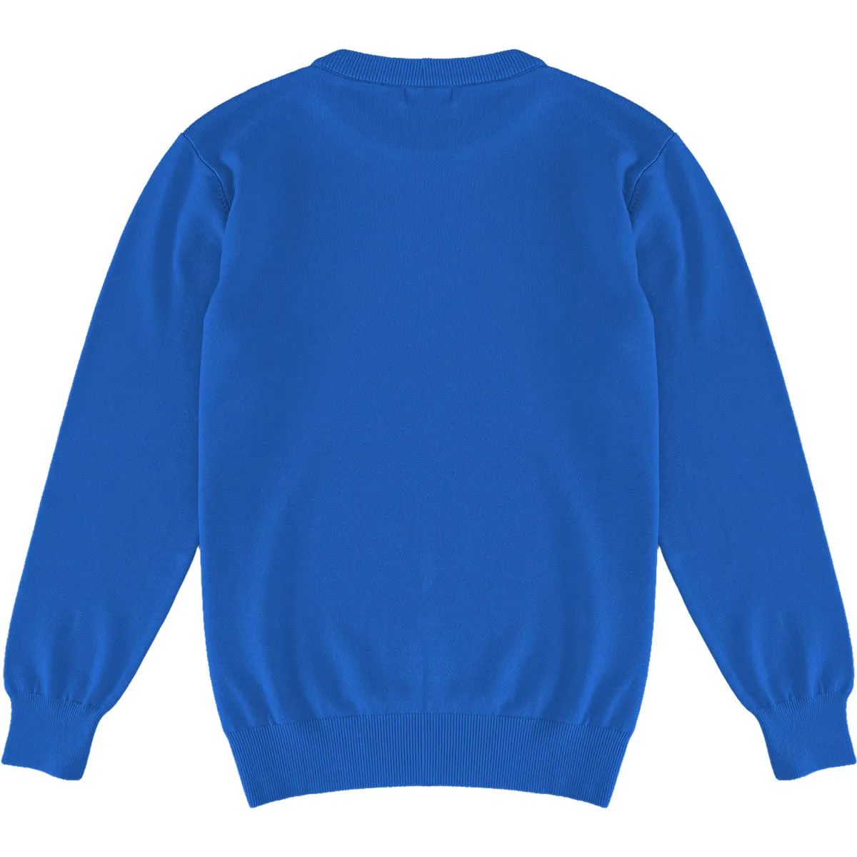 Royal Blue Mens Knit Classic Crew Neck Sweater