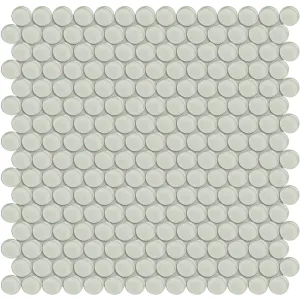 Sand, Penny Round Mosaic - Glass Tile