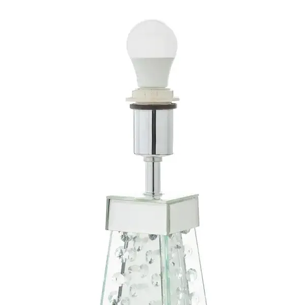 Silver Glass Glam Table Lamp 29 x 10 x 10