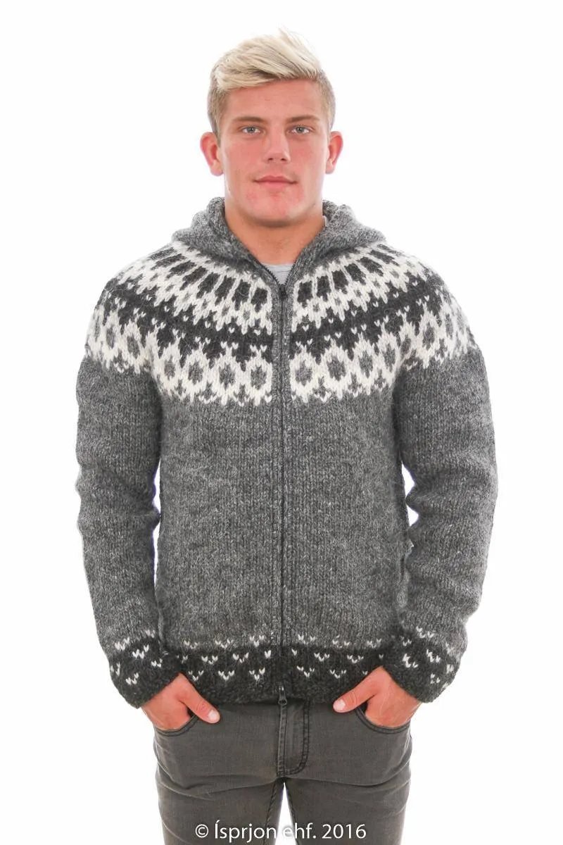 Thor - Icelandic Hooded Cardigan - Grey