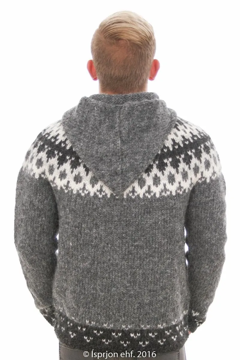 Thor - Icelandic Hooded Cardigan - Grey