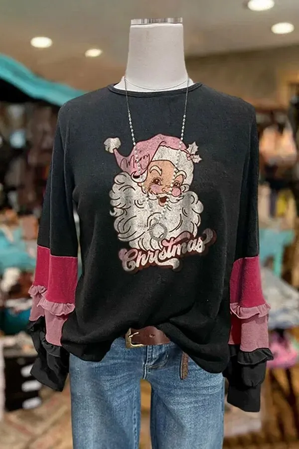 Trendy Ugly Santa Christmas Pullover Sweatshirt