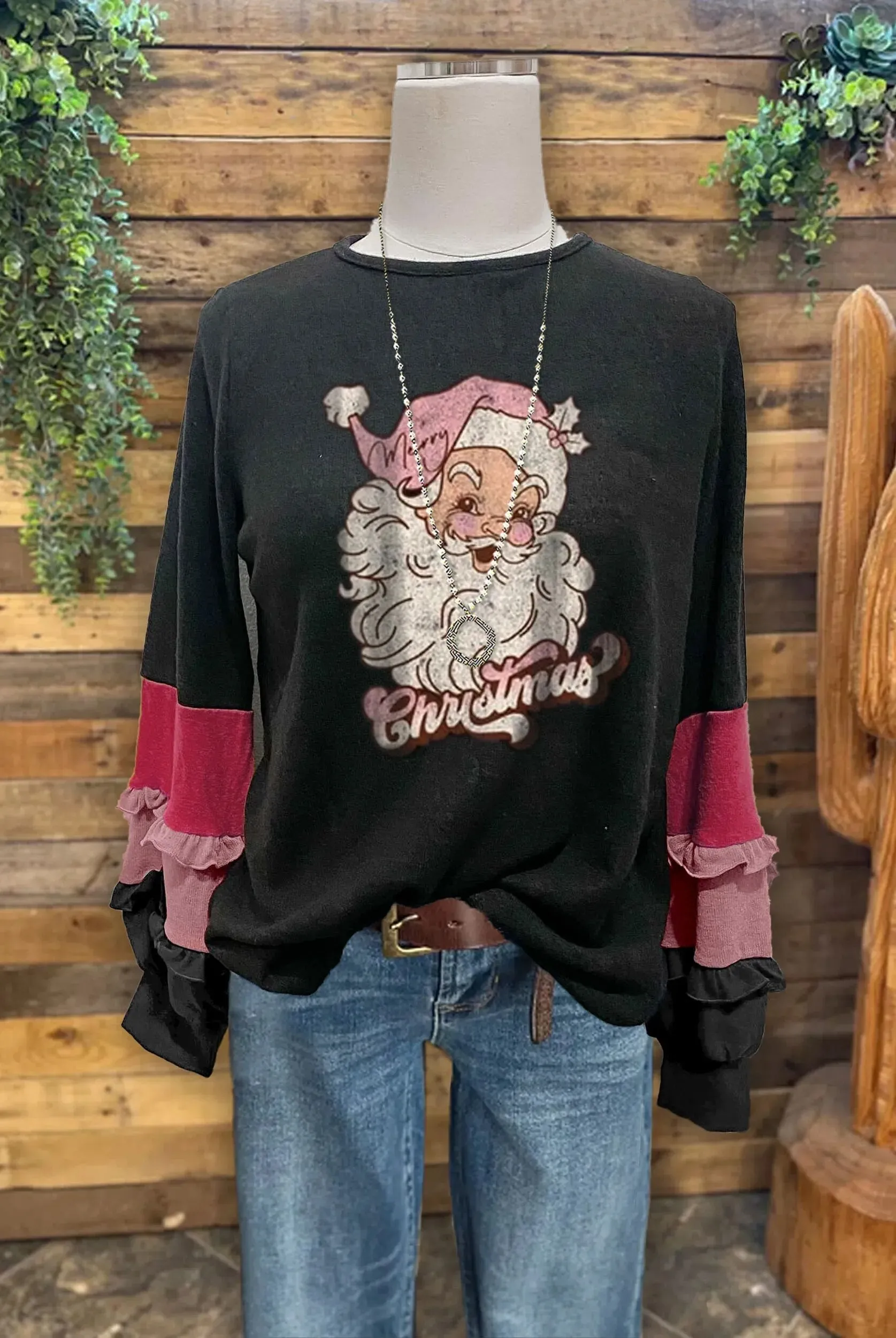 Trendy Ugly Santa Christmas Pullover Sweatshirt