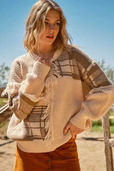 Walk in the Park Fringe Sweater