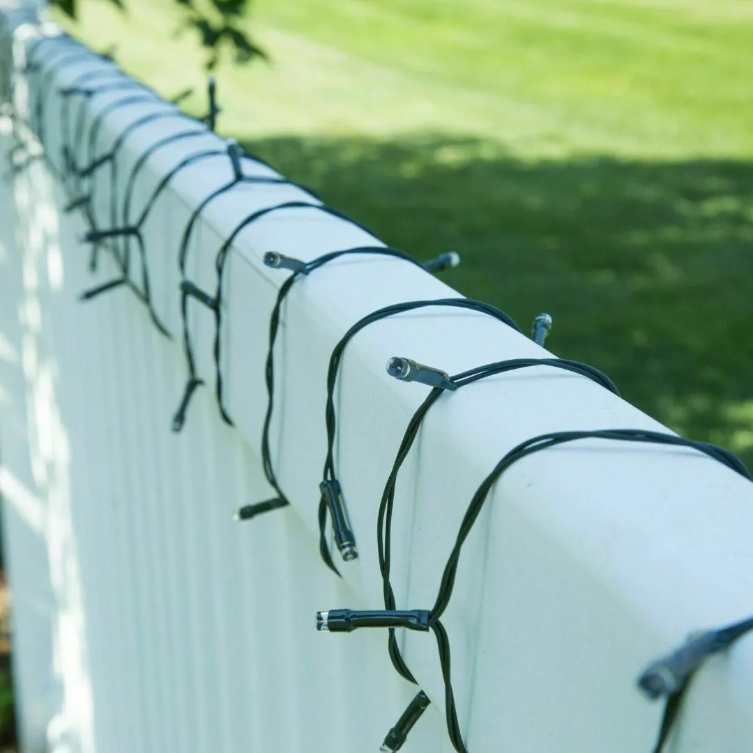 White & Blue LED String Outdoor Lights