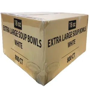 *WHOLESALE* 18 oz. Disposable and Lightweight White Dessert Bowls | 800 ct/case