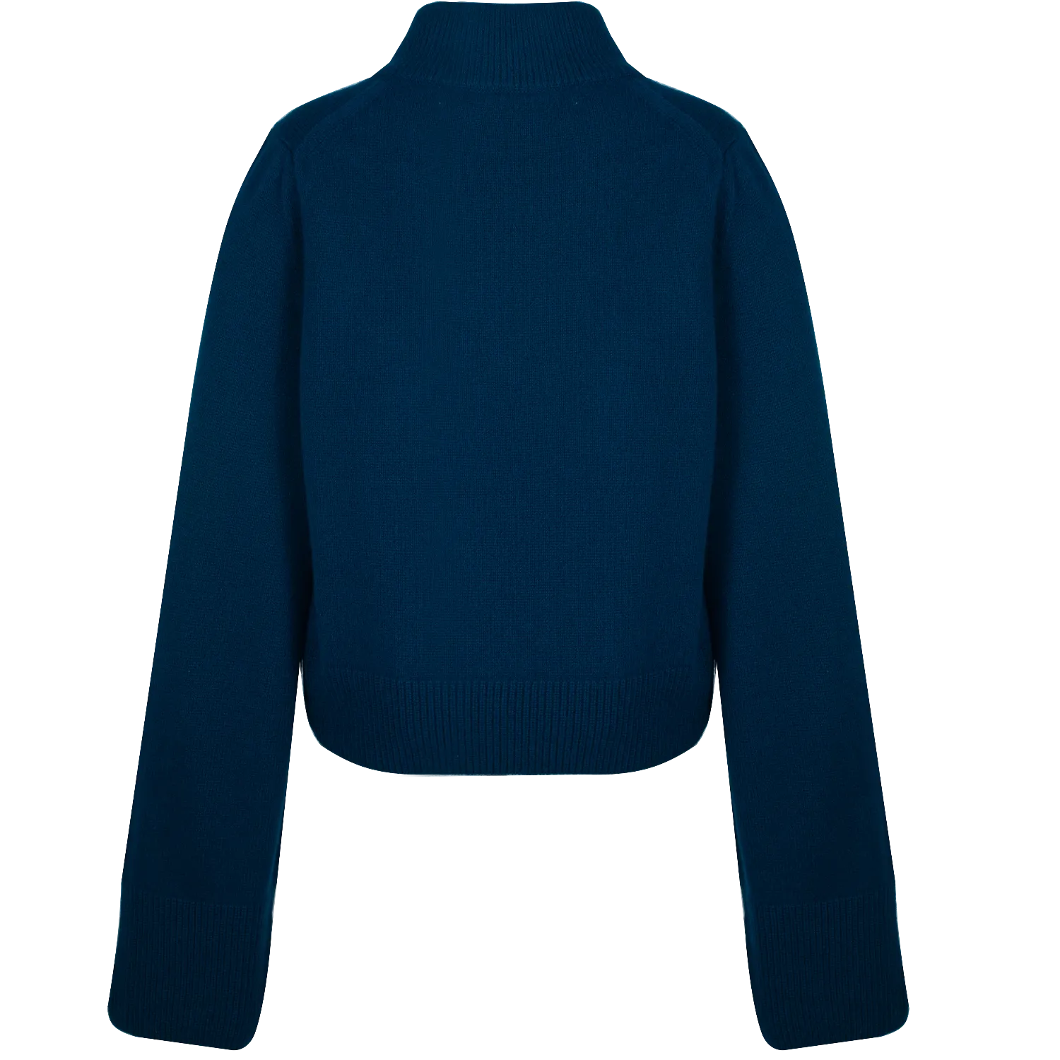 Wide Sleeves Bleu Canard 100% Baby Cashmere Sweater